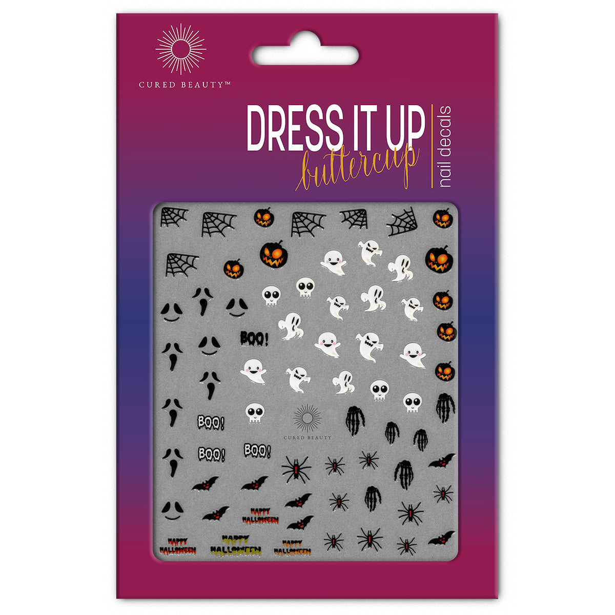 Cured Beauty Dress It Up Buttercup Nail Decals Boo Crew