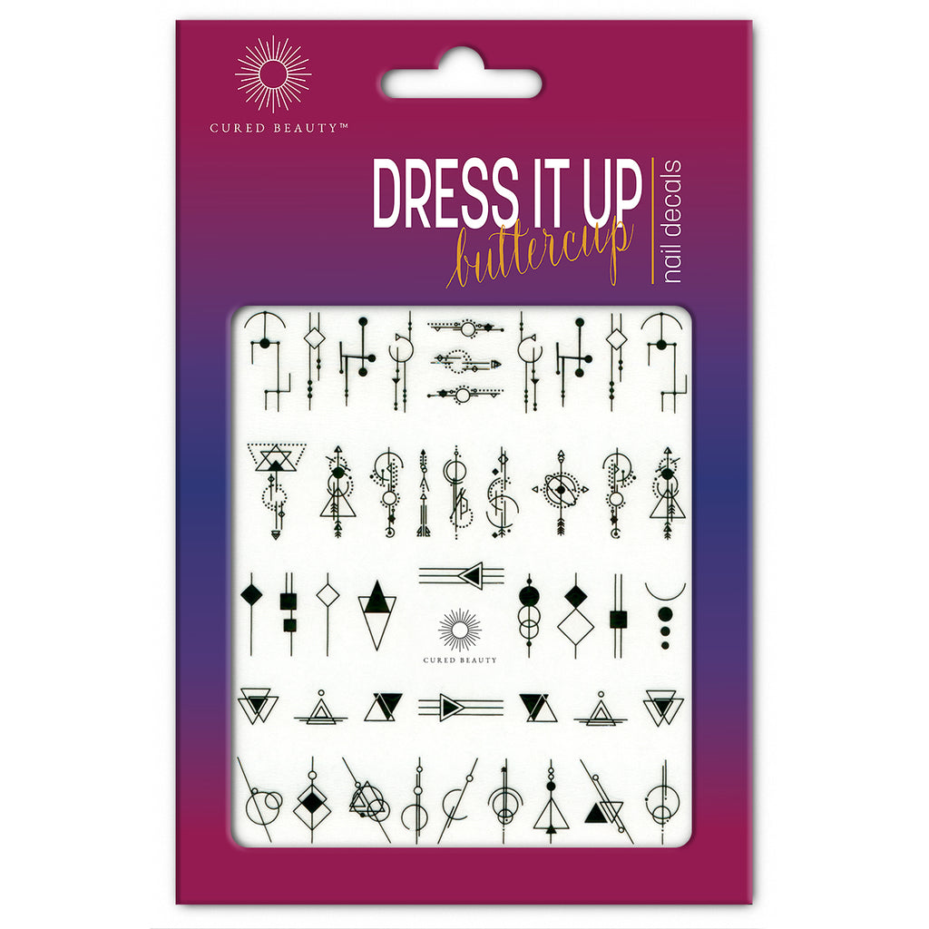 Cured Beauty Dress It Up, Buttercup Nail Decal Stickers - Crop Circles CUR11-ACC-5559 Thumb