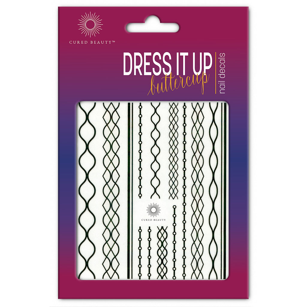 Cured Beauty Dress It Up, Buttercup Nail Decal Stickers - The Missing Link CUR11-ACC-5598 Thumb