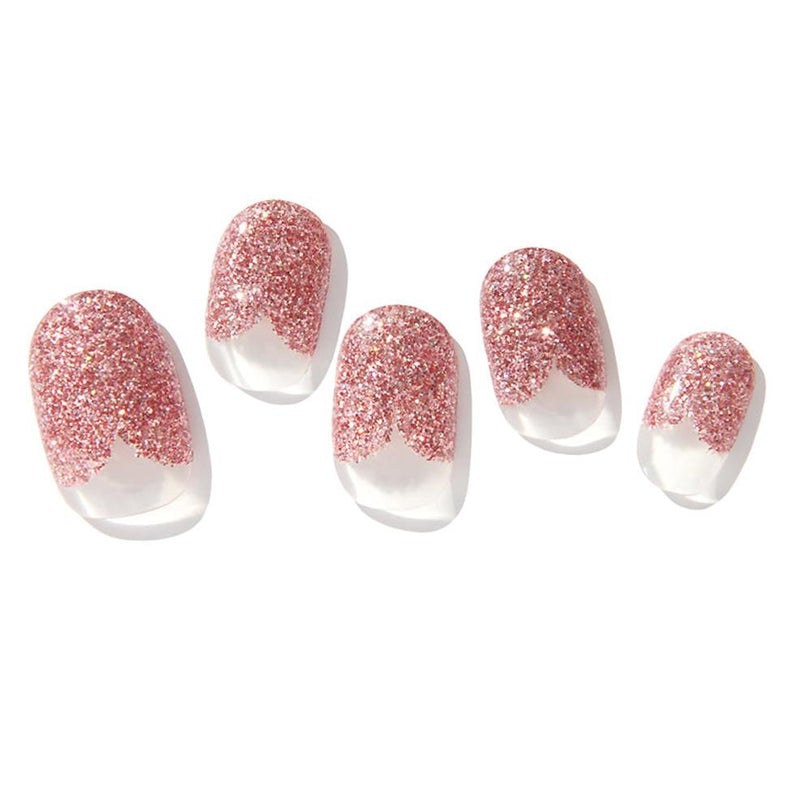 Zinipin GelLight Semicured Gel Stickers - Pink Pearl Heart CB00130 Cover - Cured Beauty